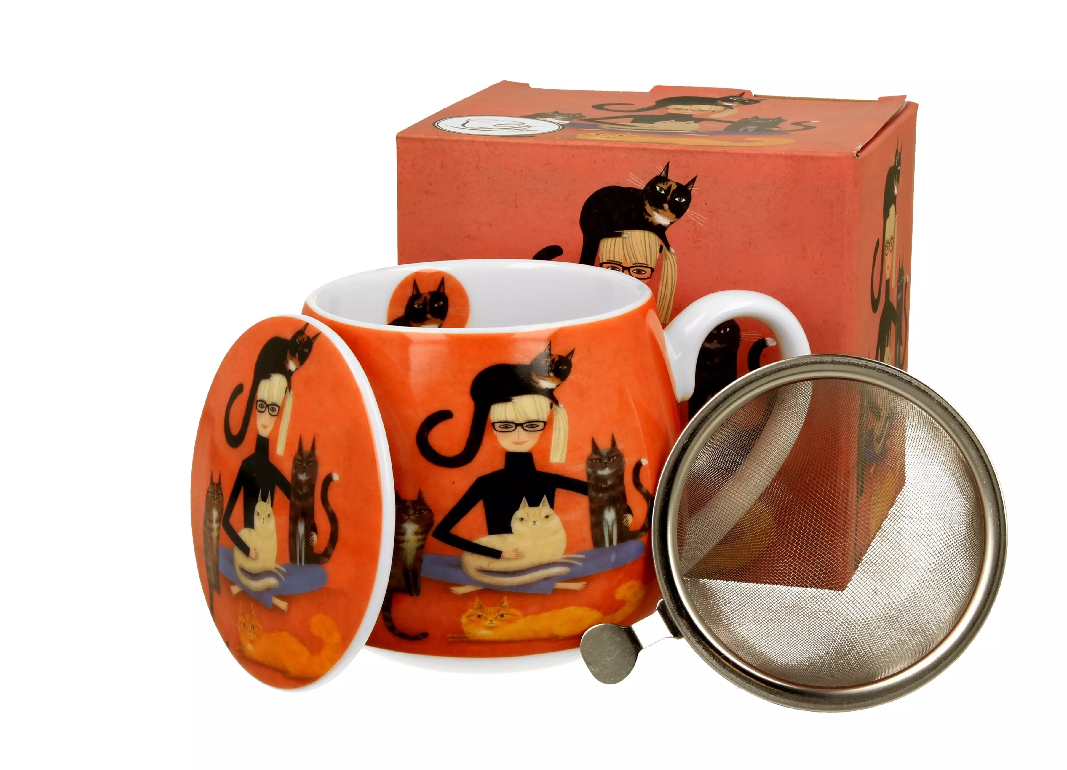 Kubek z zaparzaczem koty